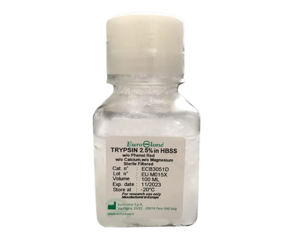 Trypsin 2.5% in HBSS w/o Calcium w/o Magnesium w/o Phenol Red, w Sodium Bicarbonate